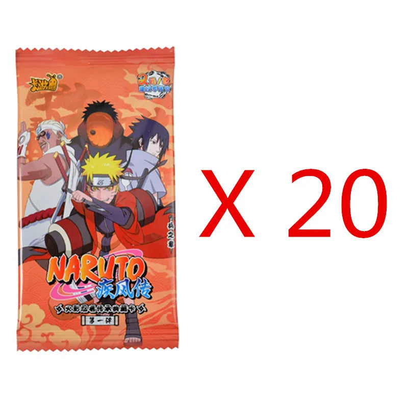 KAYOU Original Naruto Cards Uzumaki Sasuke Ninja Game Collection Rare Cards Box Flash Card KaYou Naruto Box Toys Gift