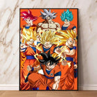 Anime Dragon Ball Canvas Painting Print Picture Goku Vegeta Hd Poster Children's Bedroom Decoration Wall Art Home Prints Gifts