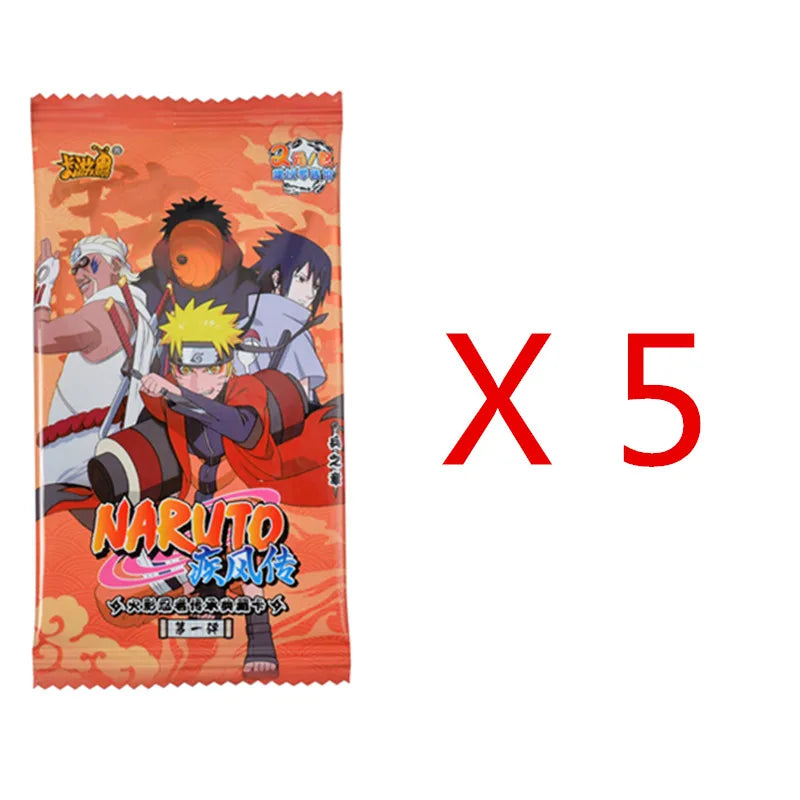 KAYOU Original Naruto Cards Uzumaki Sasuke Ninja Game Collection Rare Cards Box Flash Card KaYou Naruto Box Toys Gift