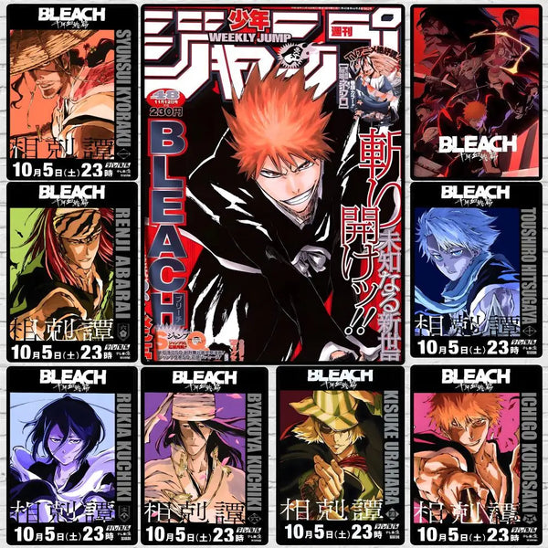 Anime BLEACH Poster 	 Poster Wall Sticker Waterproof Self Adhesive HD Art Bedroom Bar Decor