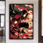 Naruto Poster Kakashi Sasuke Itachi Uchiha Akatsuki Anime Character Ukiyo-e Oil Painting Modern Home Decoration Aesthetic Gift