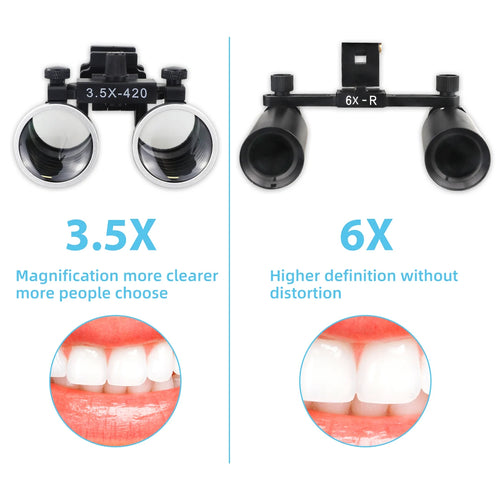 5W Headlight Wireless Surgical Magnifying Glass 2.5X 4X 5X 6X Binocular Head Magnifier High Power Dental Loupes LED Head Light