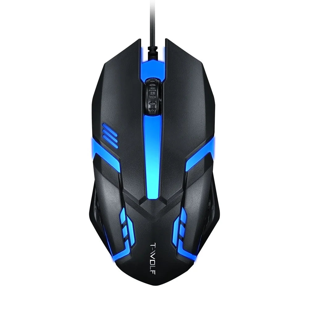 USB Wired Colorful Light Gaming Mouse Luminous Glowing Office Mice Universal For Laptop Desktop PC Student Men Women