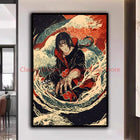 Naruto Poster Kakashi Sasuke Itachi Uchiha Akatsuki Anime Character Ukiyo-e Oil Painting Modern Home Decoration Aesthetic Gift