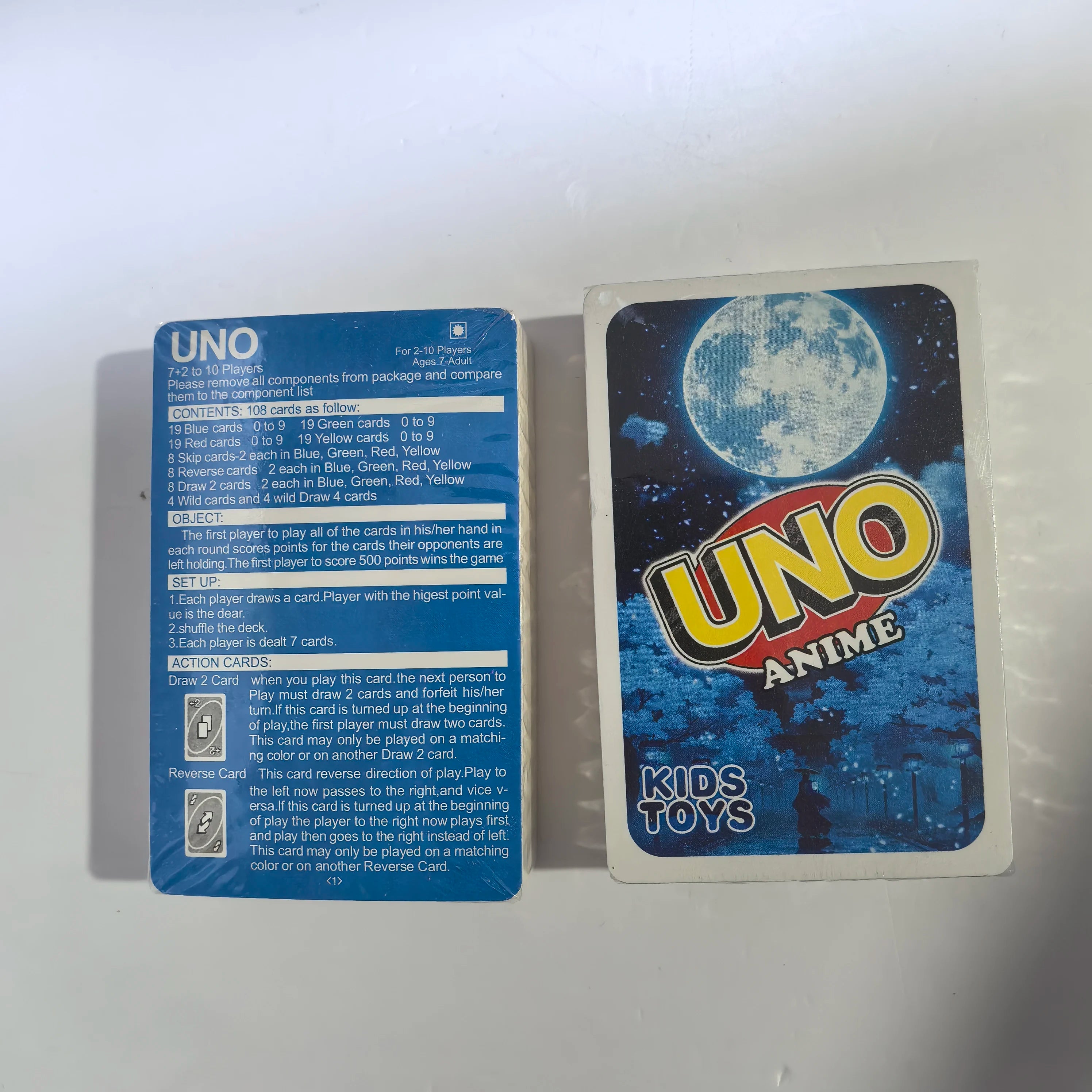 U-N-O Games One Piece Sword & Shield Card Game Family Funny Entertainment Board Game Poker Cards Game Gift Box