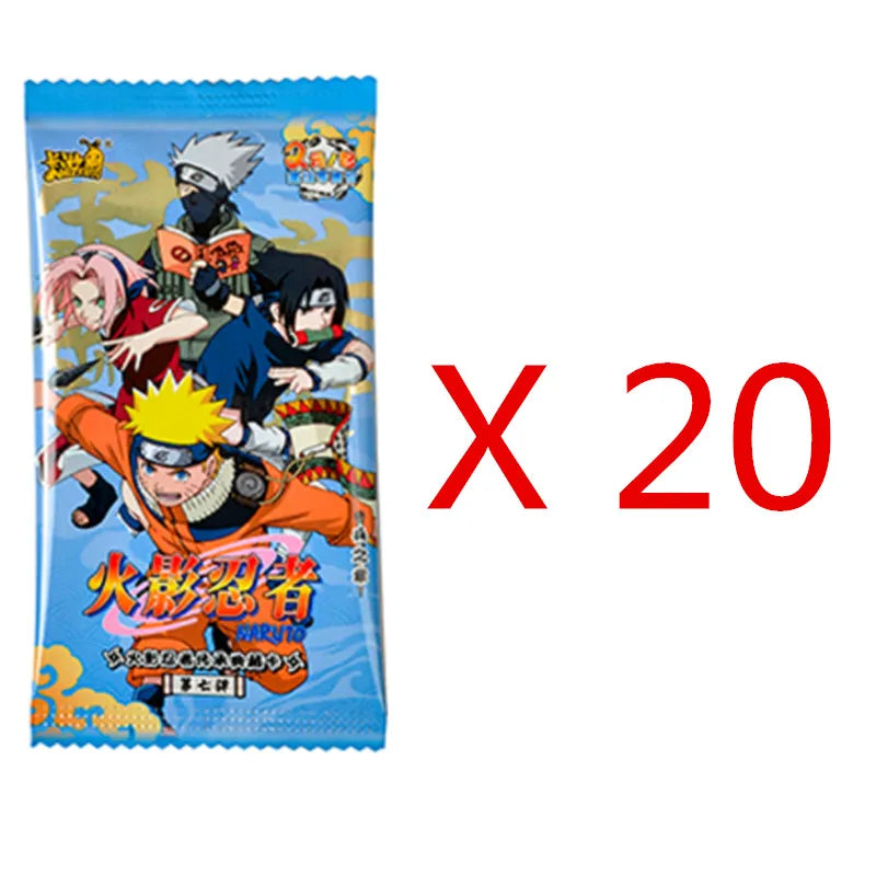 KAYOU Original Naruto Cards Uzumaki Sasuke Ninja Game Collection Rare Cards Box Flash Card KaYou Naruto Box Toys Gift
