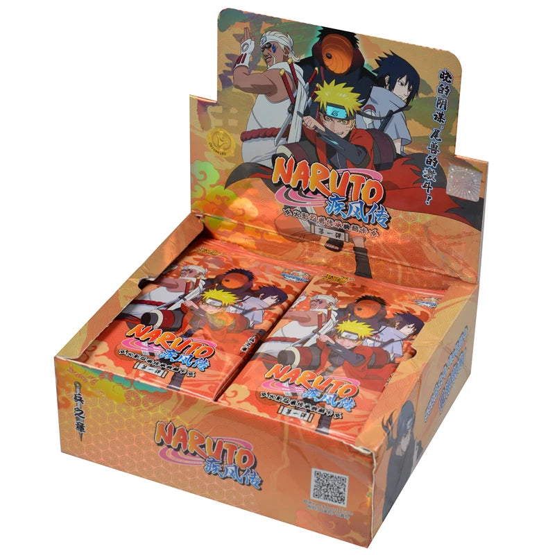 KAYOU Original Naruto Cards Uzumaki Sasuke Ninja Game Collection Rare Cards Box Flash Card KaYou Naruto Box Toys Gift