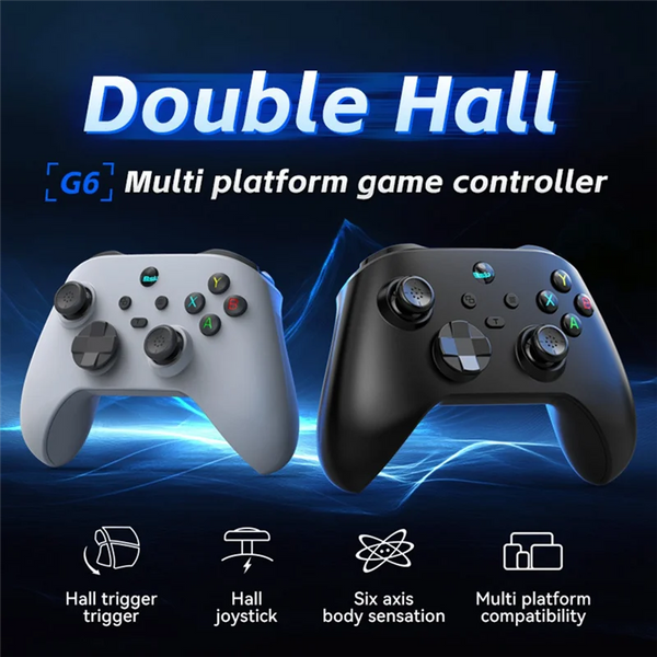 G6 Bluetooth Game Controller For IOS/Android Gamepad For PC Hall Rocker Six-Axis Dual Vibration Joystick For Switch-TCE