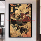 Naruto Poster Kakashi Sasuke Itachi Uchiha Akatsuki Anime Character Ukiyo-e Oil Painting Modern Home Decoration Aesthetic Gift