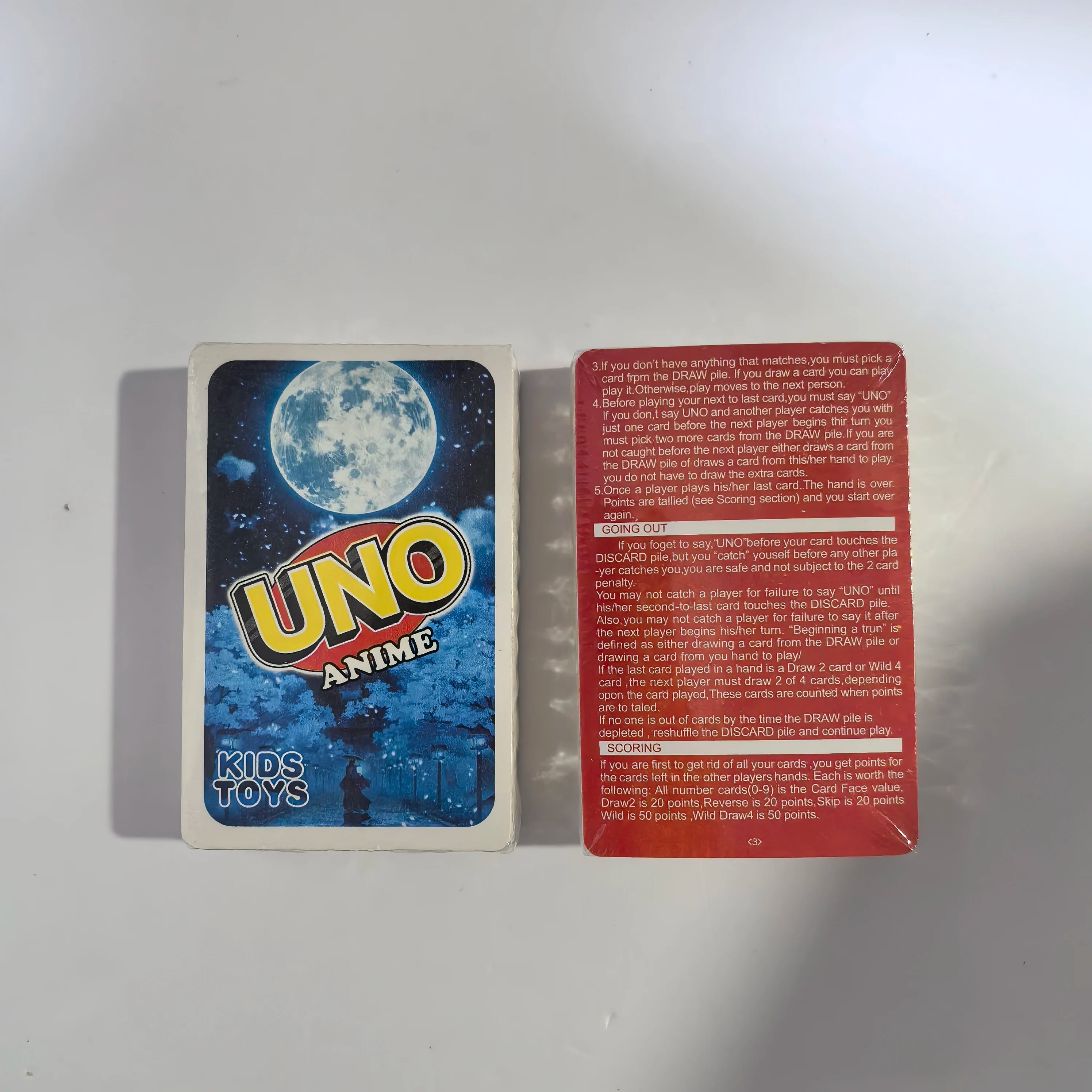 U-N-O Games One Piece Sword & Shield Card Game Family Funny Entertainment Board Game Poker Cards Game Gift Box