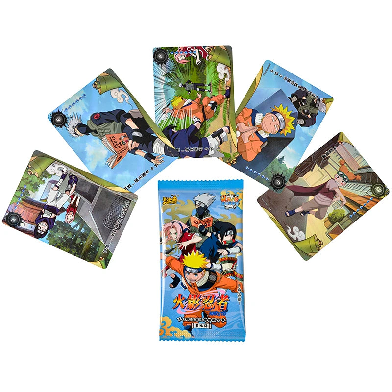 KAYOU Original Naruto Cards Uzumaki Sasuke Ninja Game Collection Rare Cards Box Flash Card KaYou Naruto Box Toys Gift