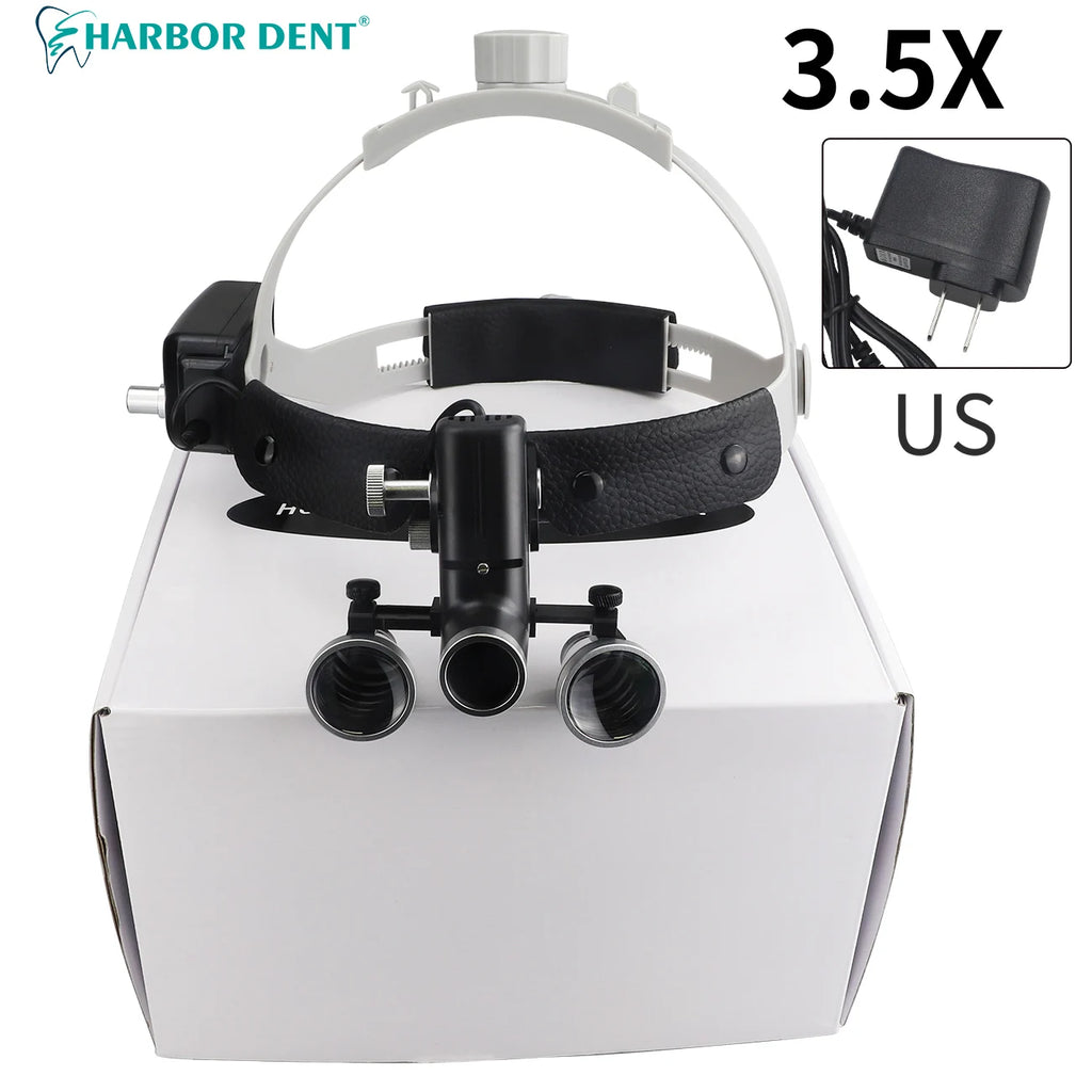 5W Headlight Wireless Surgical Magnifying Glass 2.5X 4X 5X 6X Binocular Head Magnifier High Power Dental Loupes LED Head Light