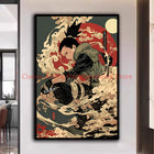 Naruto Poster Kakashi Sasuke Itachi Uchiha Akatsuki Anime Character Ukiyo-e Oil Painting Modern Home Decoration Aesthetic Gift