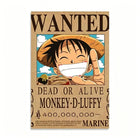 One Piece Wanted Poster Canvas Painting Print Picture Wall Art Bounty Anime Wall Bedroom Mural Luffy Zoro  Living Home Decor