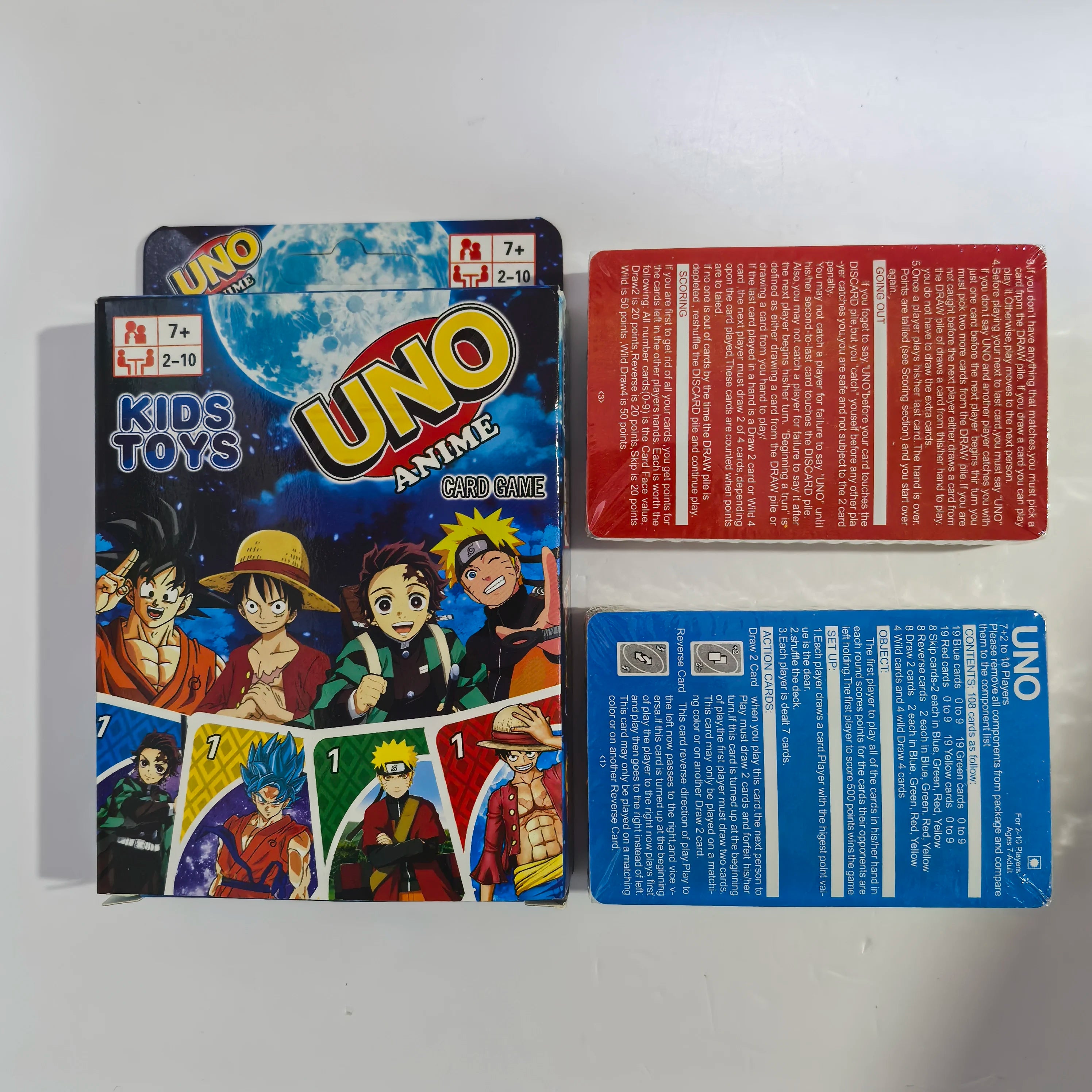 U-N-O Games One Piece Sword & Shield Card Game Family Funny Entertainment Board Game Poker Cards Game Gift Box