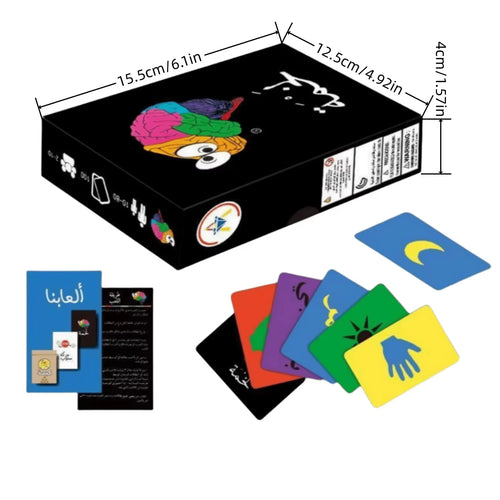Colorful Arabic Learning Flash Cards, Brain Teaser Board Game for Family Gatherings, Must-have Party Favor, Perfect Gift Choice