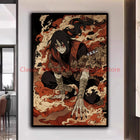 Naruto Poster Kakashi Sasuke Itachi Uchiha Akatsuki Anime Character Ukiyo-e Oil Painting Modern Home Decoration Aesthetic Gift