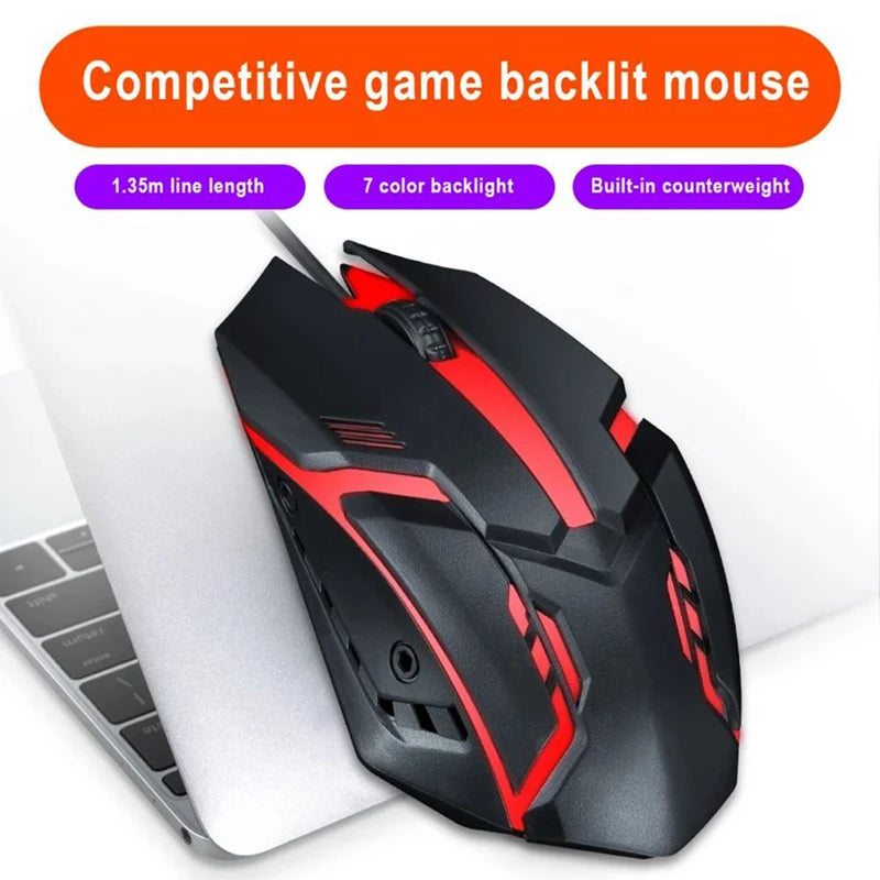 V1 Wired Mouse USB Gaming Luminous Computer Laptop Home Office Mouse