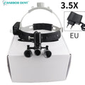 5W Headlight Wireless Surgical Magnifying Glass 2.5X 4X 5X 6X Binocular Head Magnifier High Power Dental Loupes LED Head Light