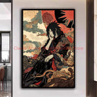 Naruto Poster Kakashi Sasuke Itachi Uchiha Akatsuki Anime Character Ukiyo-e Oil Painting Modern Home Decoration Aesthetic Gift