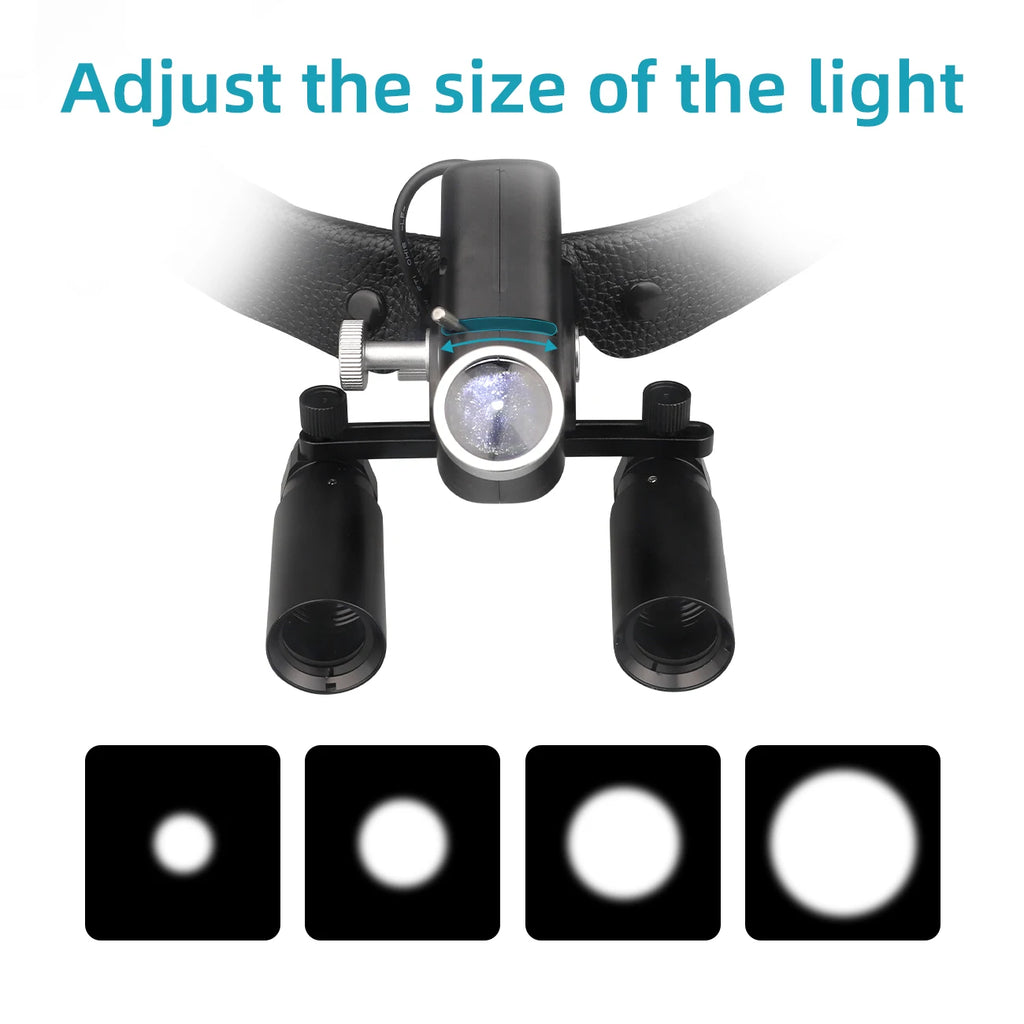 5W Headlight Wireless Surgical Magnifying Glass 2.5X 4X 5X 6X Binocular Head Magnifier High Power Dental Loupes LED Head Light