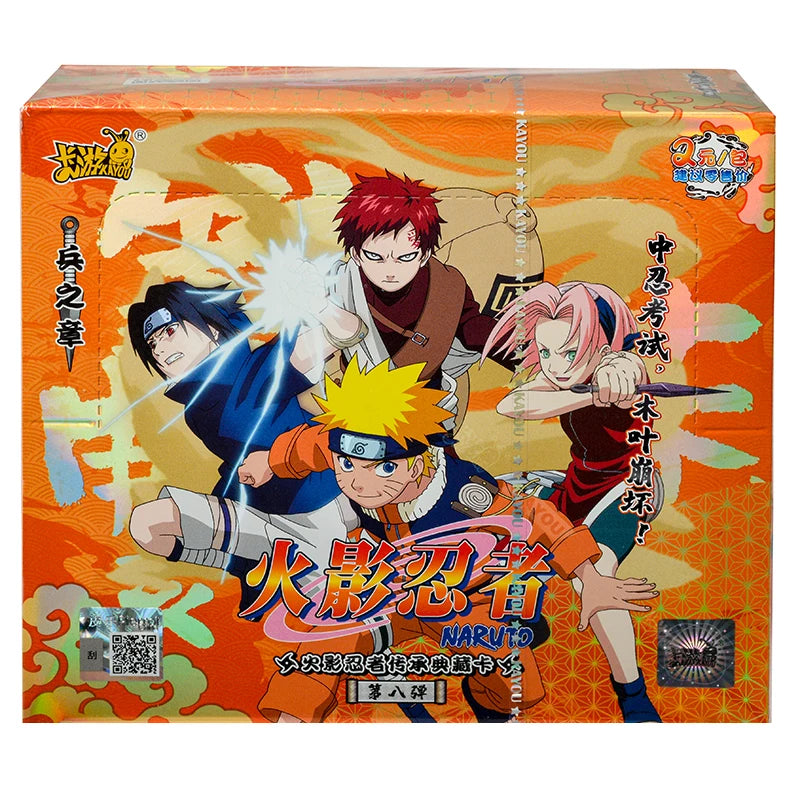 KAYOU Original Naruto Cards Uzumaki Sasuke Ninja Game Collection Rare Cards Box Flash Card KaYou Naruto Box Toys Gift