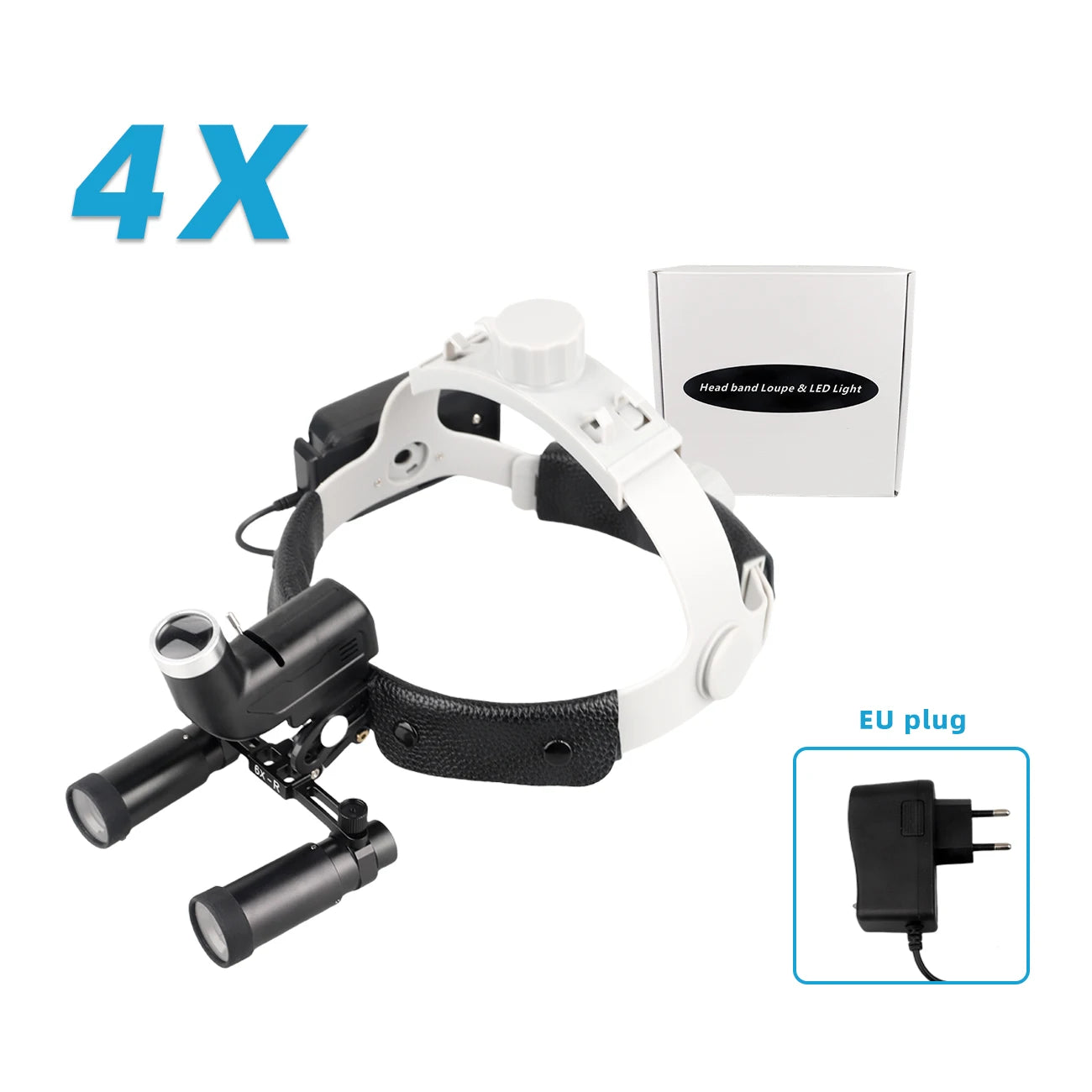 5W Headlight Wireless Surgical Magnifying Glass 2.5X 4X 5X 6X Binocular Head Magnifier High Power Dental Loupes LED Head Light