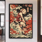 Naruto Poster Kakashi Sasuke Itachi Uchiha Akatsuki Anime Character Ukiyo-e Oil Painting Modern Home Decoration Aesthetic Gift