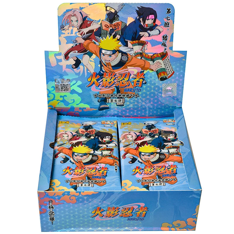 KAYOU Original Naruto Cards Uzumaki Sasuke Ninja Game Collection Rare Cards Box Flash Card KaYou Naruto Box Toys Gift